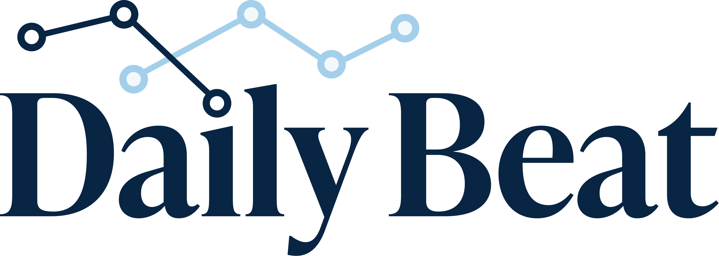 daily beat logo with graphical bars above lettering